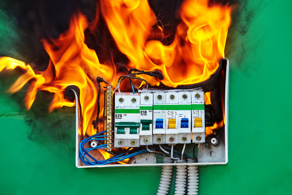 Fire caused by Electric Arc inside a Low-Voltage Protection Box – Accident Simulation
